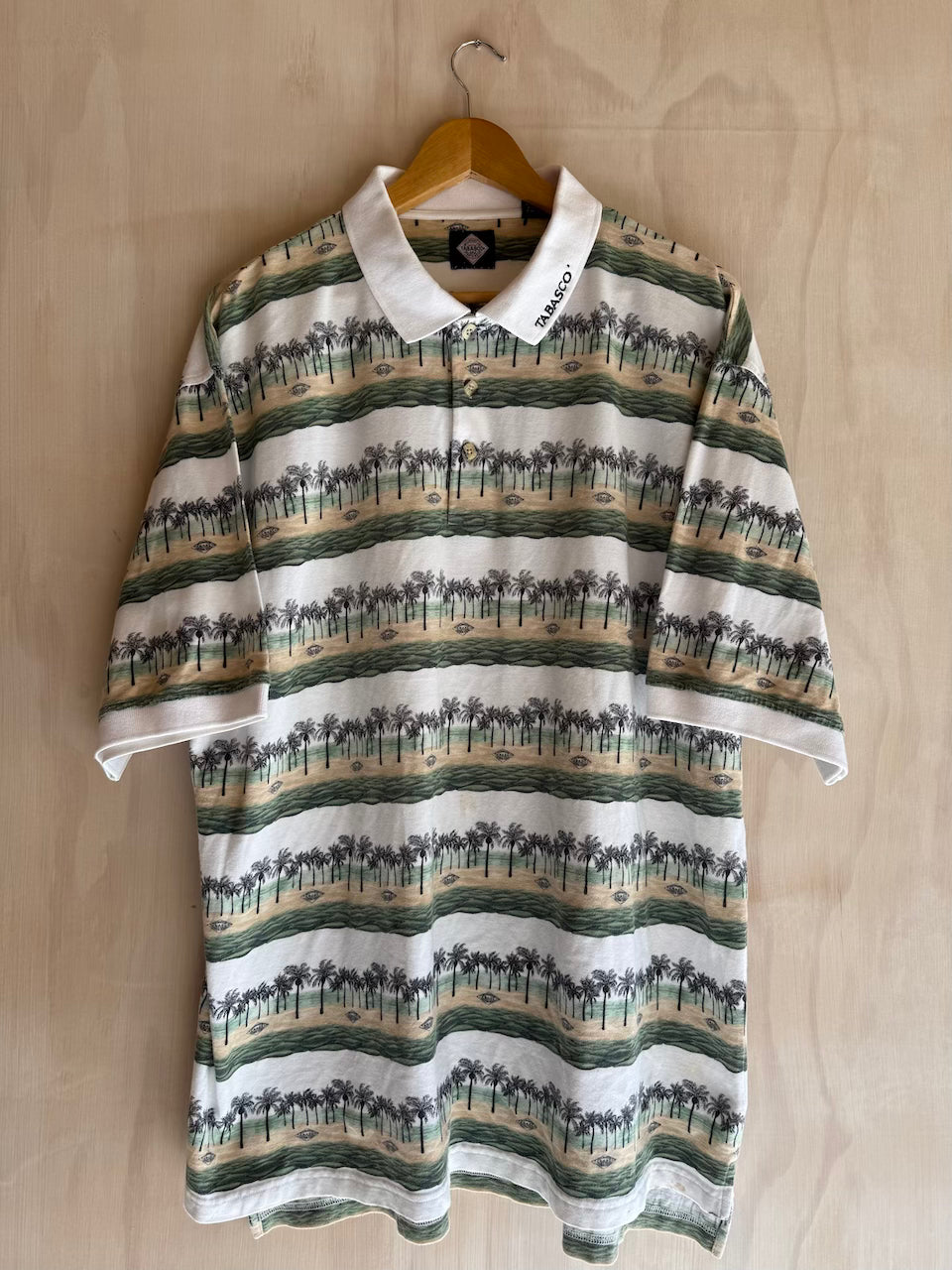 Vintage Palm tree Tabasco Golf Polo (XL)