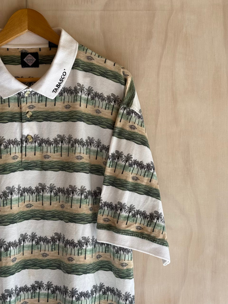 Vintage Palm tree Tabasco Golf Polo (XL)