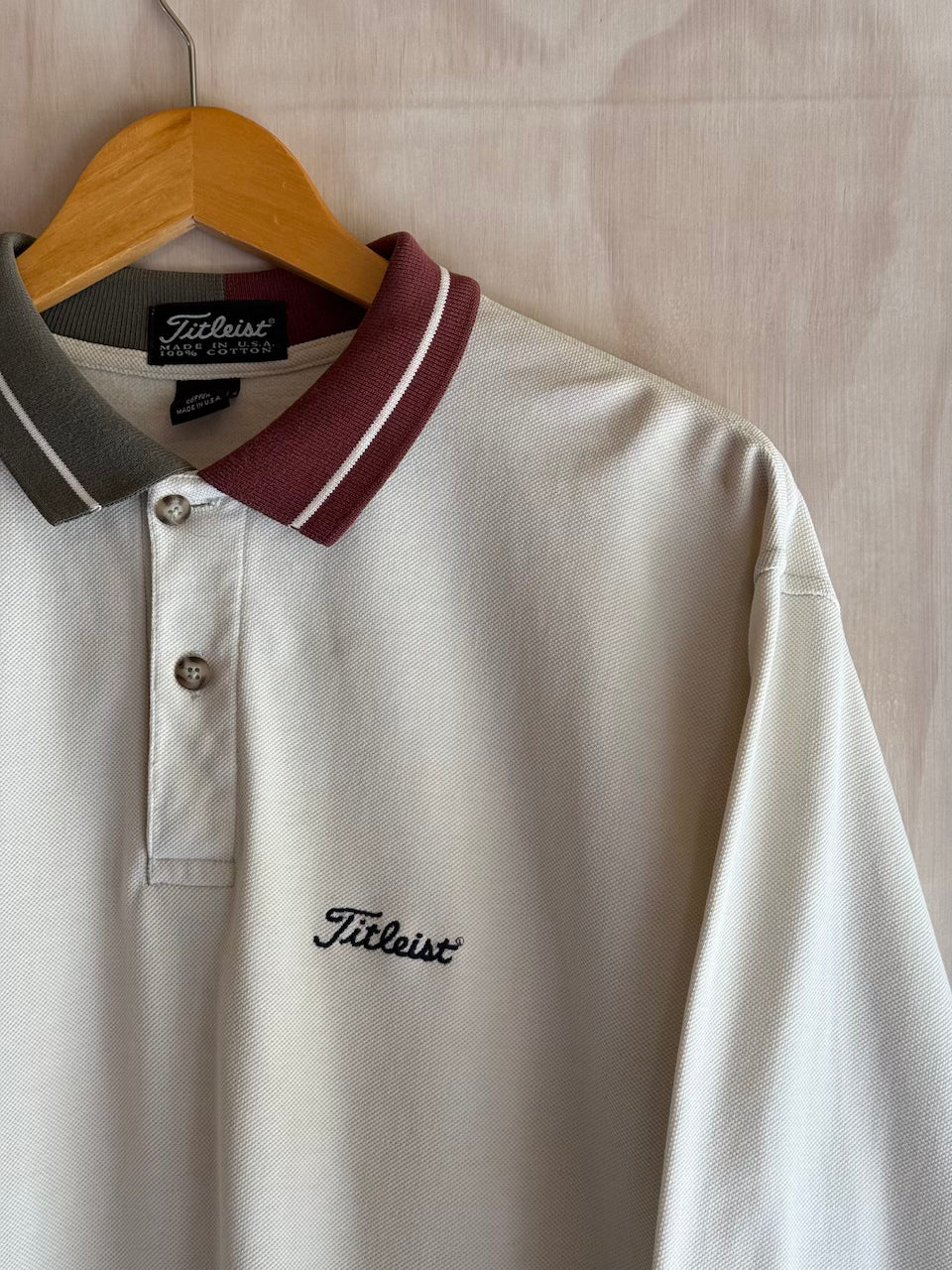 Vintage Titleist Long Sleeve Golf Polo (Large)