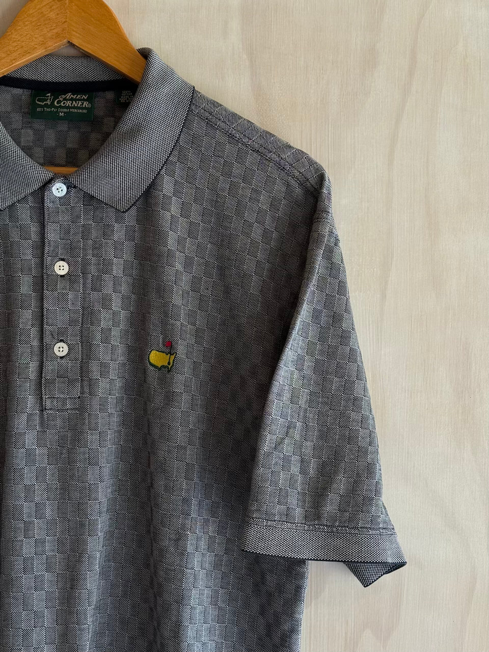 Vintage Masters Checkered Golf Polo (M)