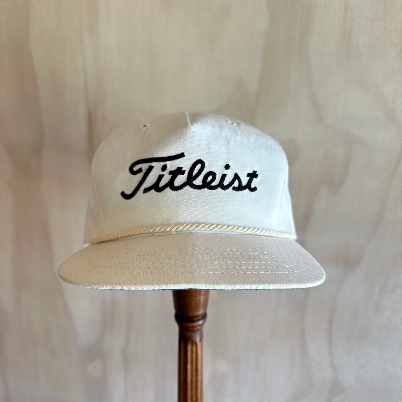 Vintage Titleist Leather Strap Golf Rope Hat by Texace