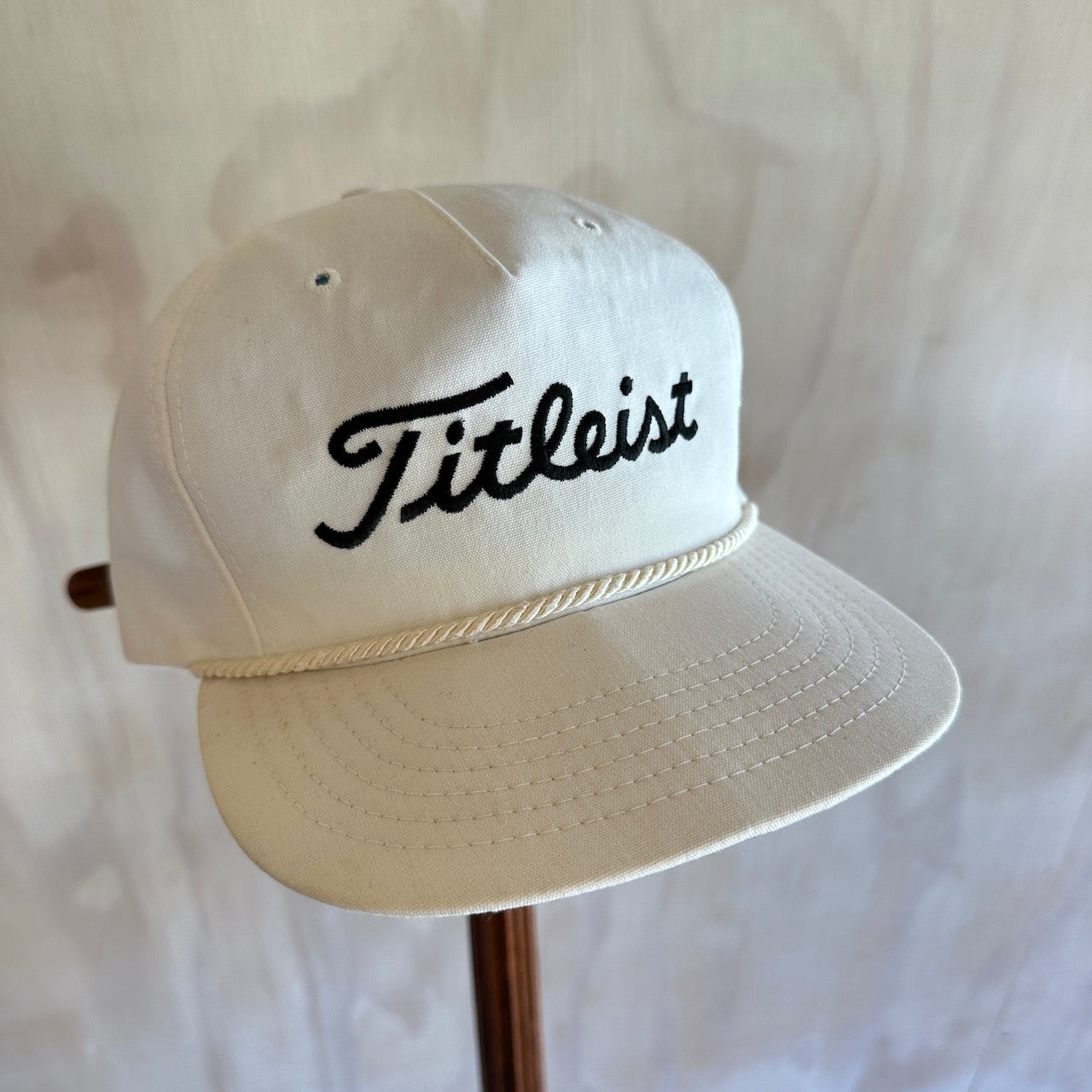 Vintage Titleist Leather Strap Golf Rope Hat by Texace