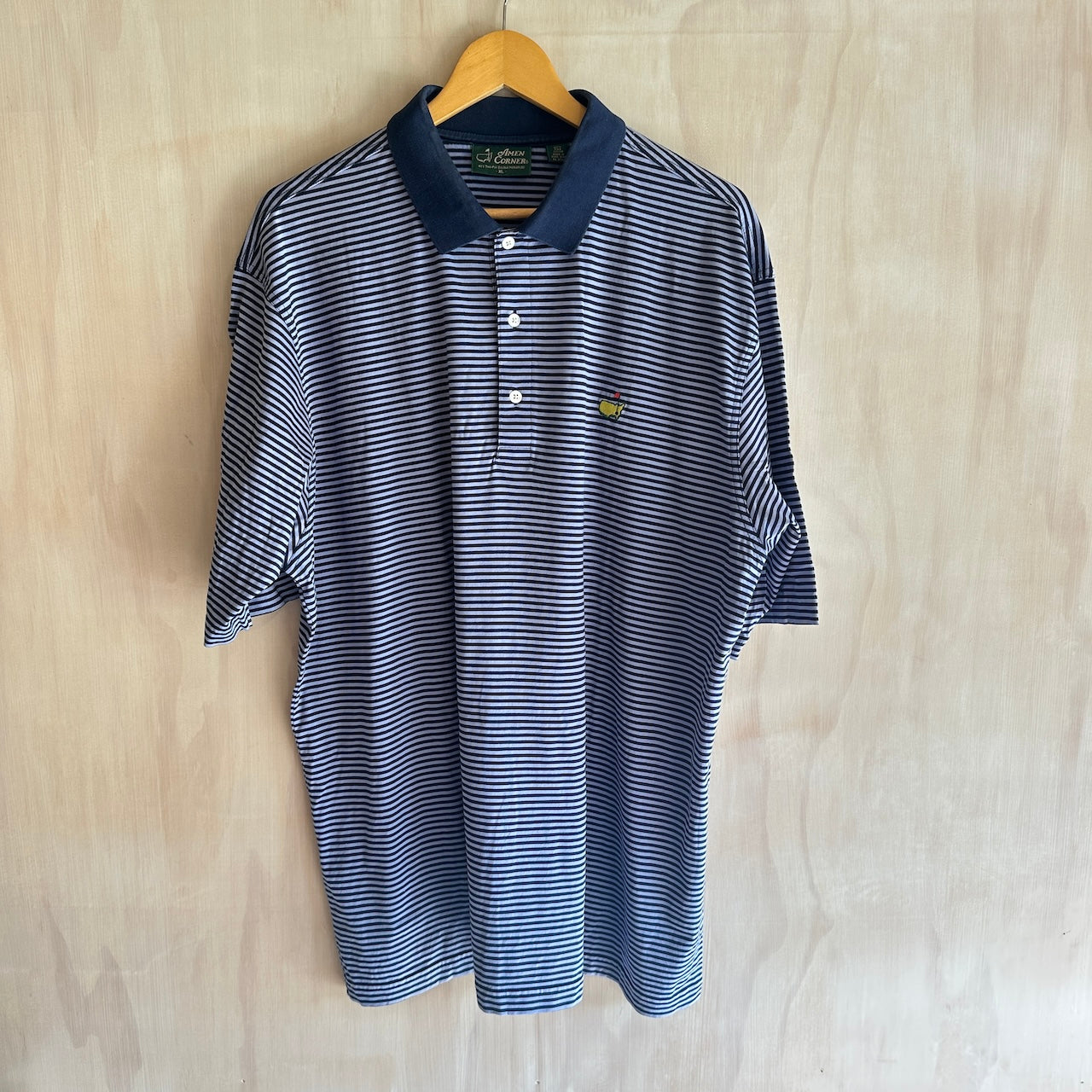 Vintage Masters Golf Polo Blue & Grey Stripe (XL)