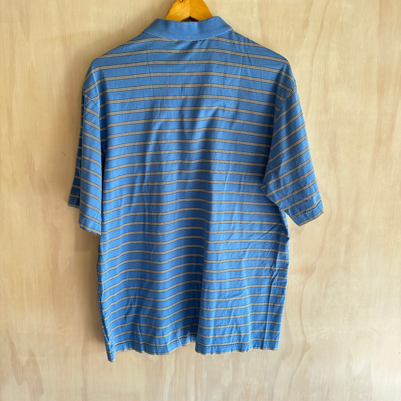 Vintage Masters Blue Striped Golf Polo (L)