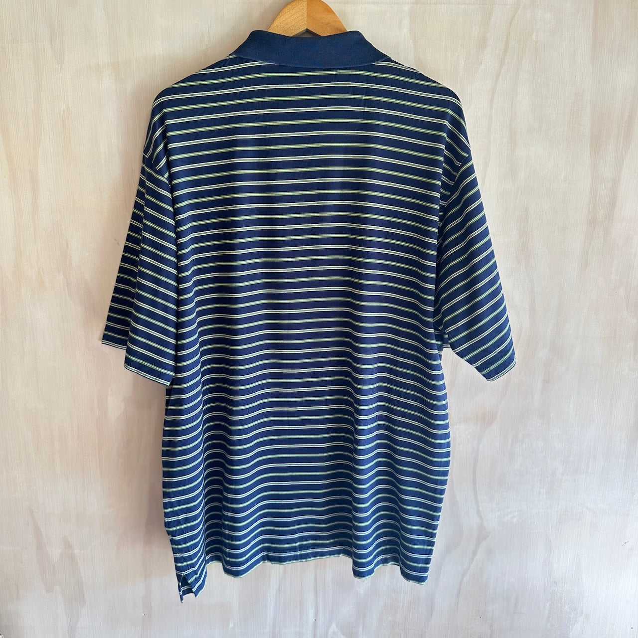 Vintage Masters Blue Striped Golf Polo (XL)