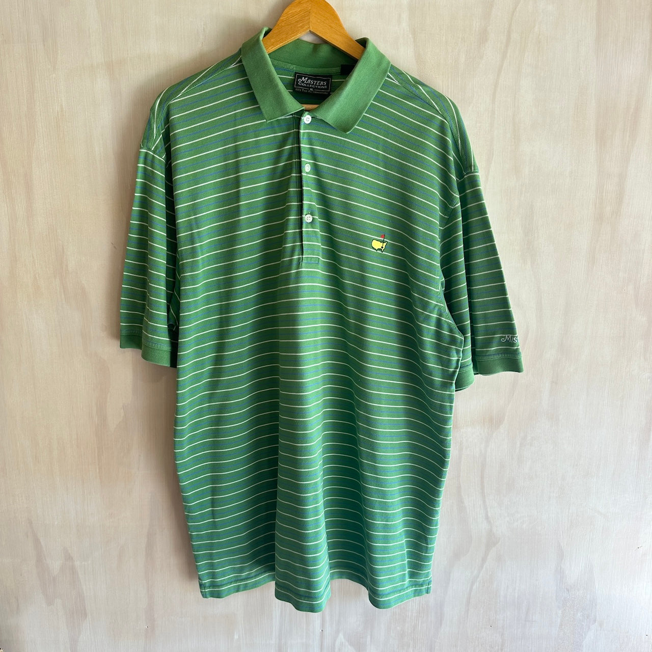 Green Masters Striped Golf Polo (XL)