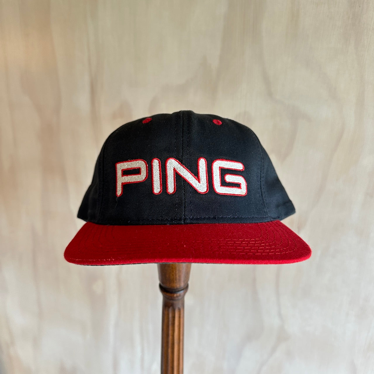 Vintage 2-Tone PING Man Golf Leather Strap Hat