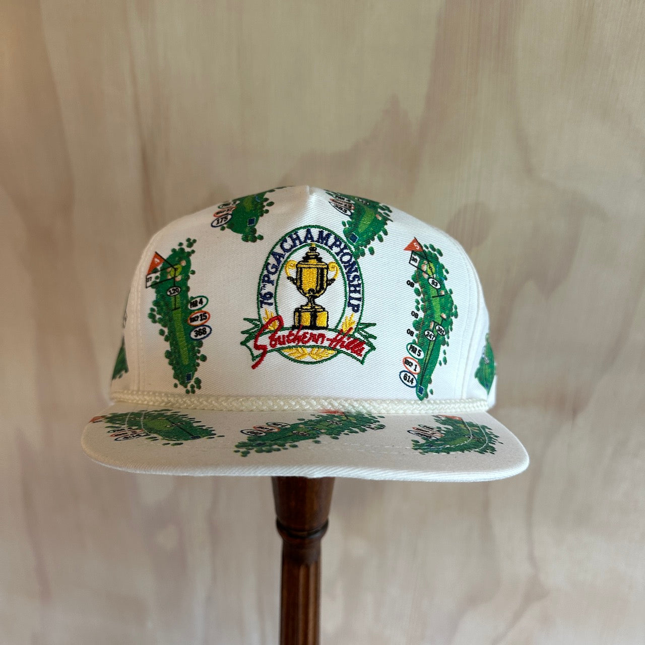 Vintage Southern Hills 76th PGA Championship Course Map Leather Strap Hat