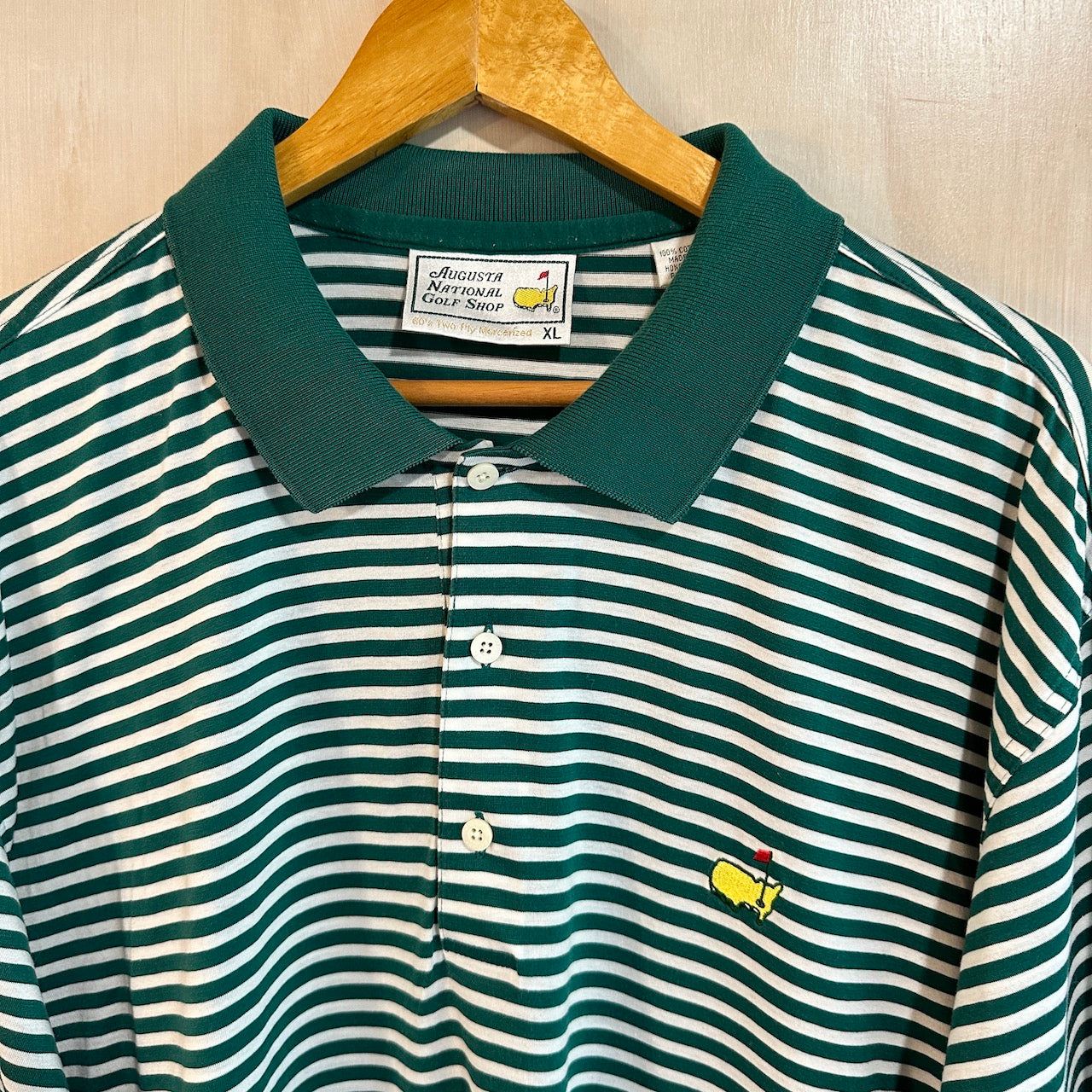 Vintage Masters Striped Golf Polo (XXL)