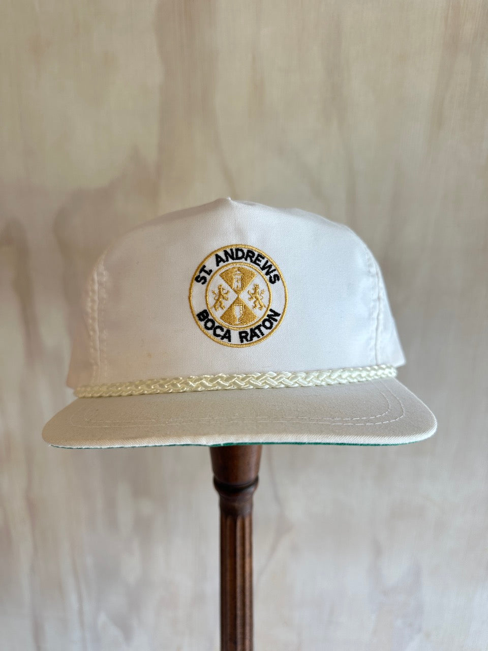 Vintage Saint Andrews Rope hat by La Mode leather strap