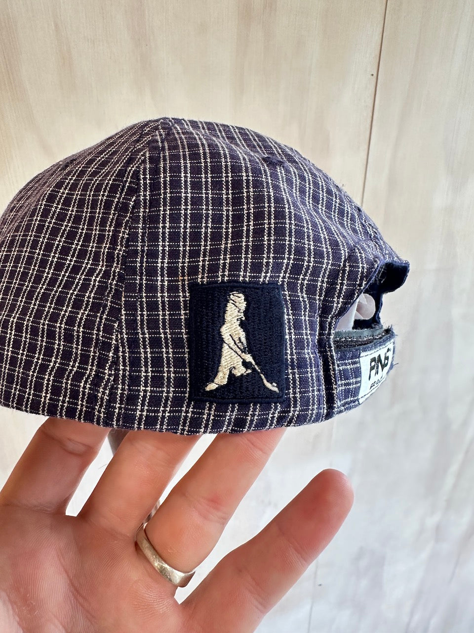 Vintage 2 Tone Checkered PING Golf Hat