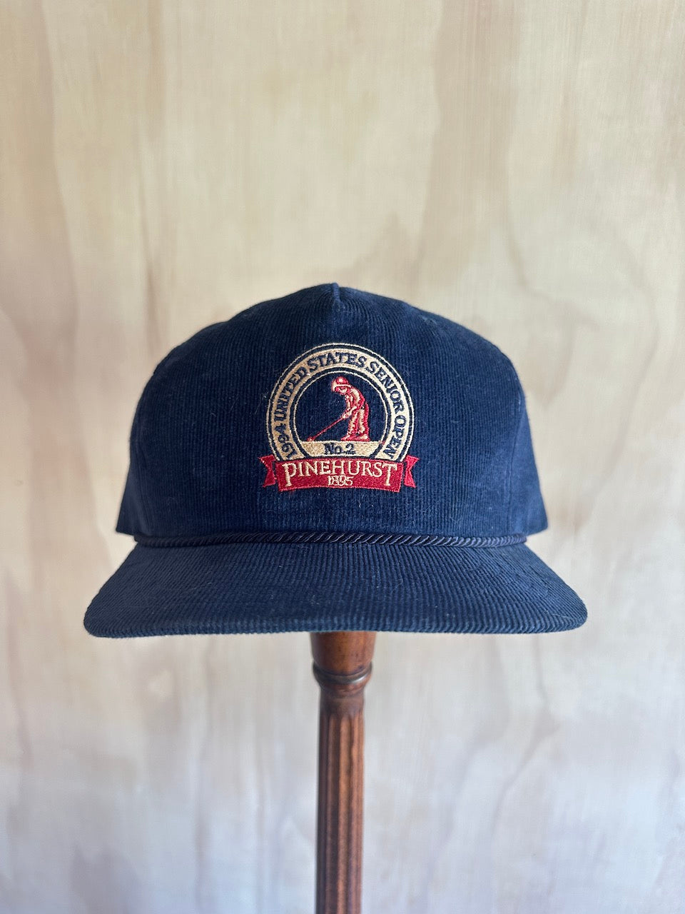 Vintage Pinehurst Corduroy Rope Hat Leather Strap by Texace