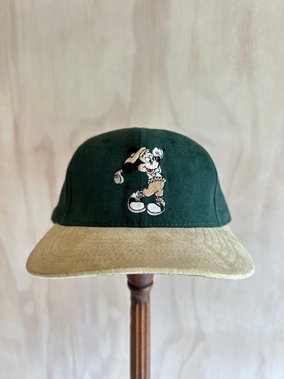 Vintage Disney Mickey 2-Tone Leather Strap Hat