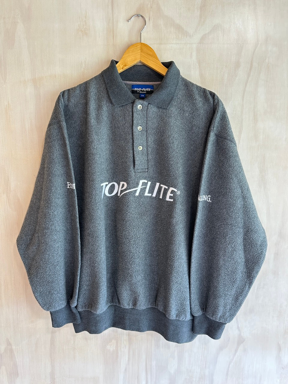 Vintage Top-Flite by Spalding Ben Hogan Henley Fleece Top (L)