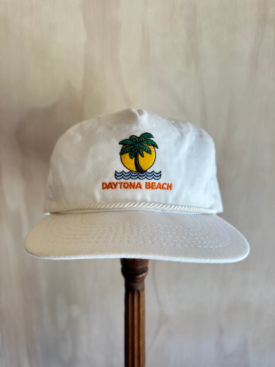 Vintage Daytona Beach Leather Strap Rope Hat by Texace