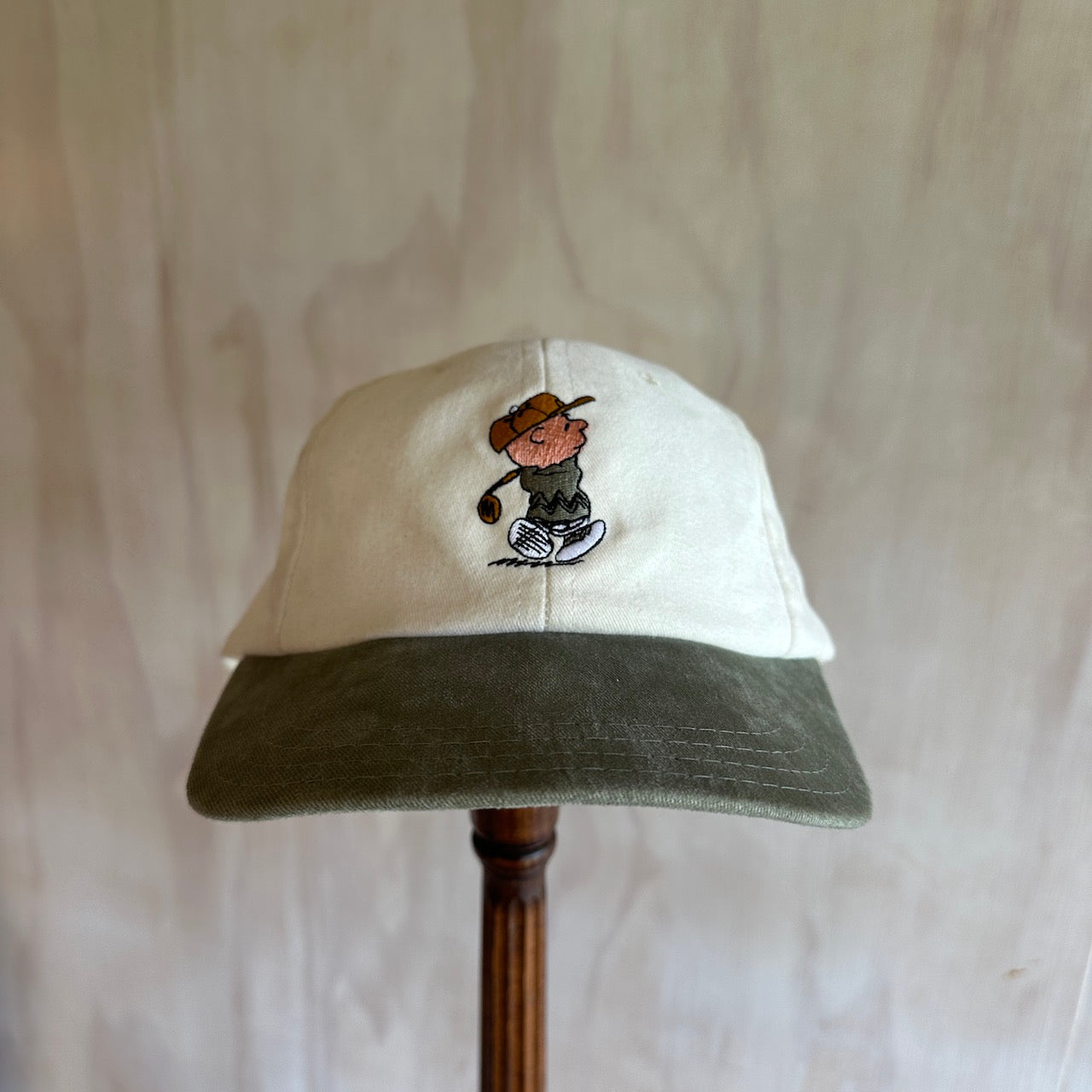 Vintage Peanuts Charlie Brown Golfer Leather Strap Town Talk hat