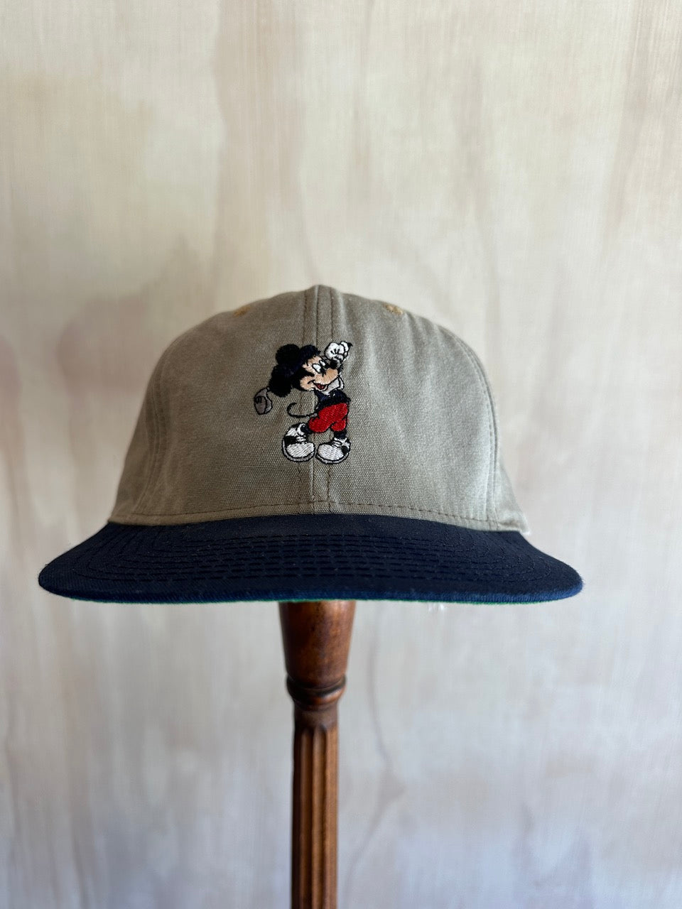 Vintage 2-Tone Mickey Mouse Leather Strap Golf Hat