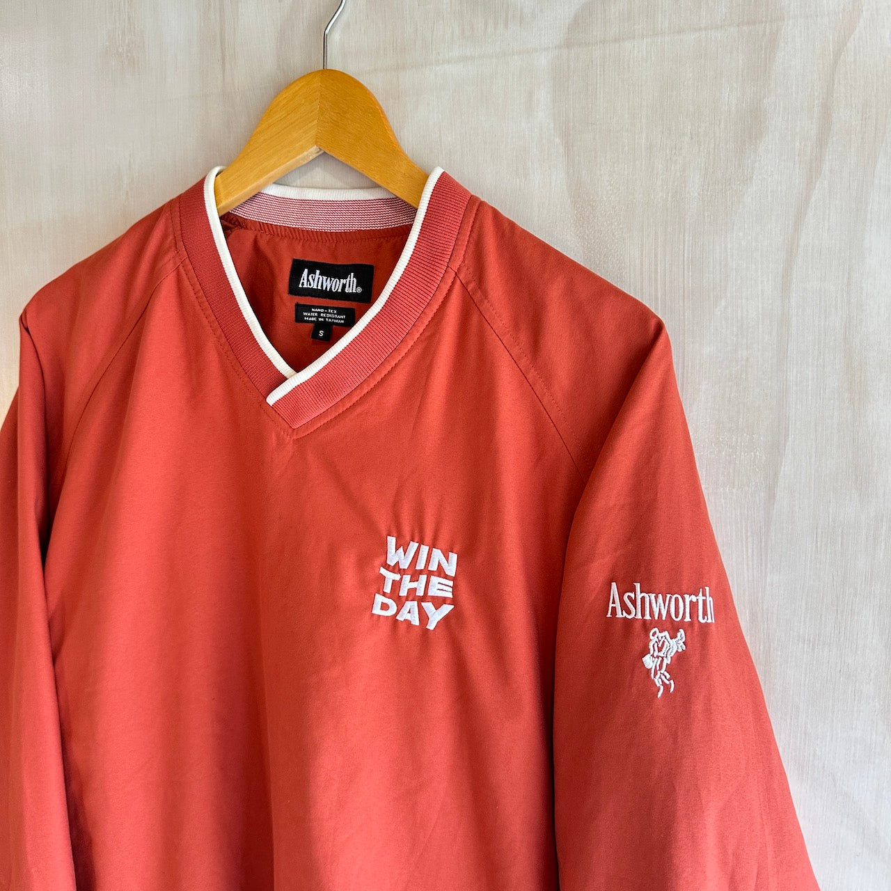 Win The Day Embroidered Ashworth Golf Pullover (S)