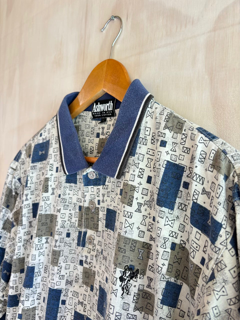 Vintage Abstract Ashworth Polo (L)