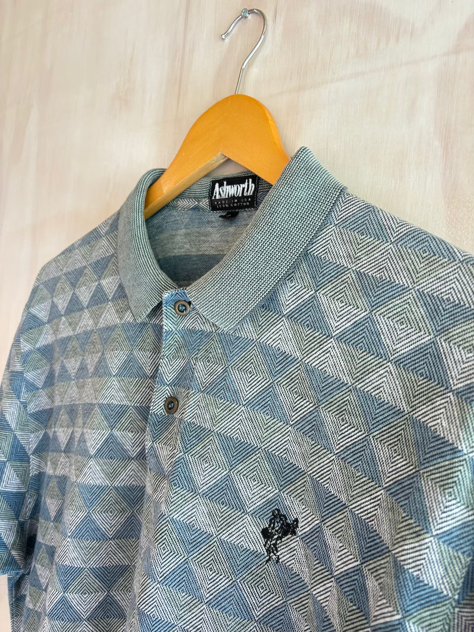 Vintage Geometric Ashworth Polo (L)