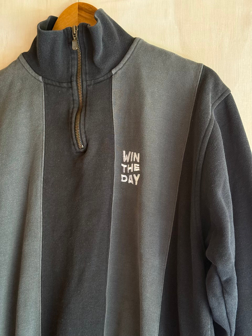 Vintage Nike Win The Day Embroidered 1/4 Zip Jumper (M)