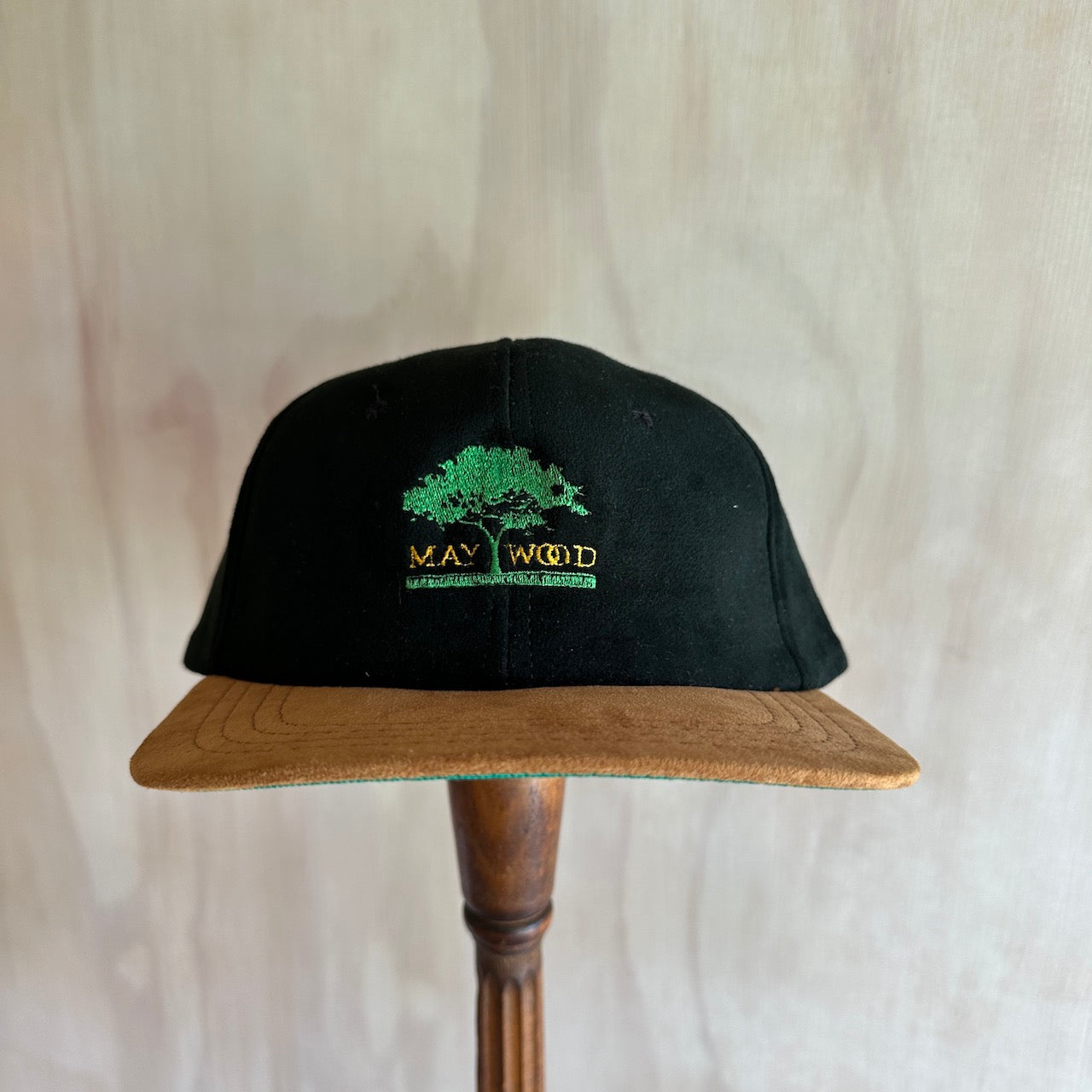 Vintage 2-Tone Suede May Wood Golf Hat Leather strap