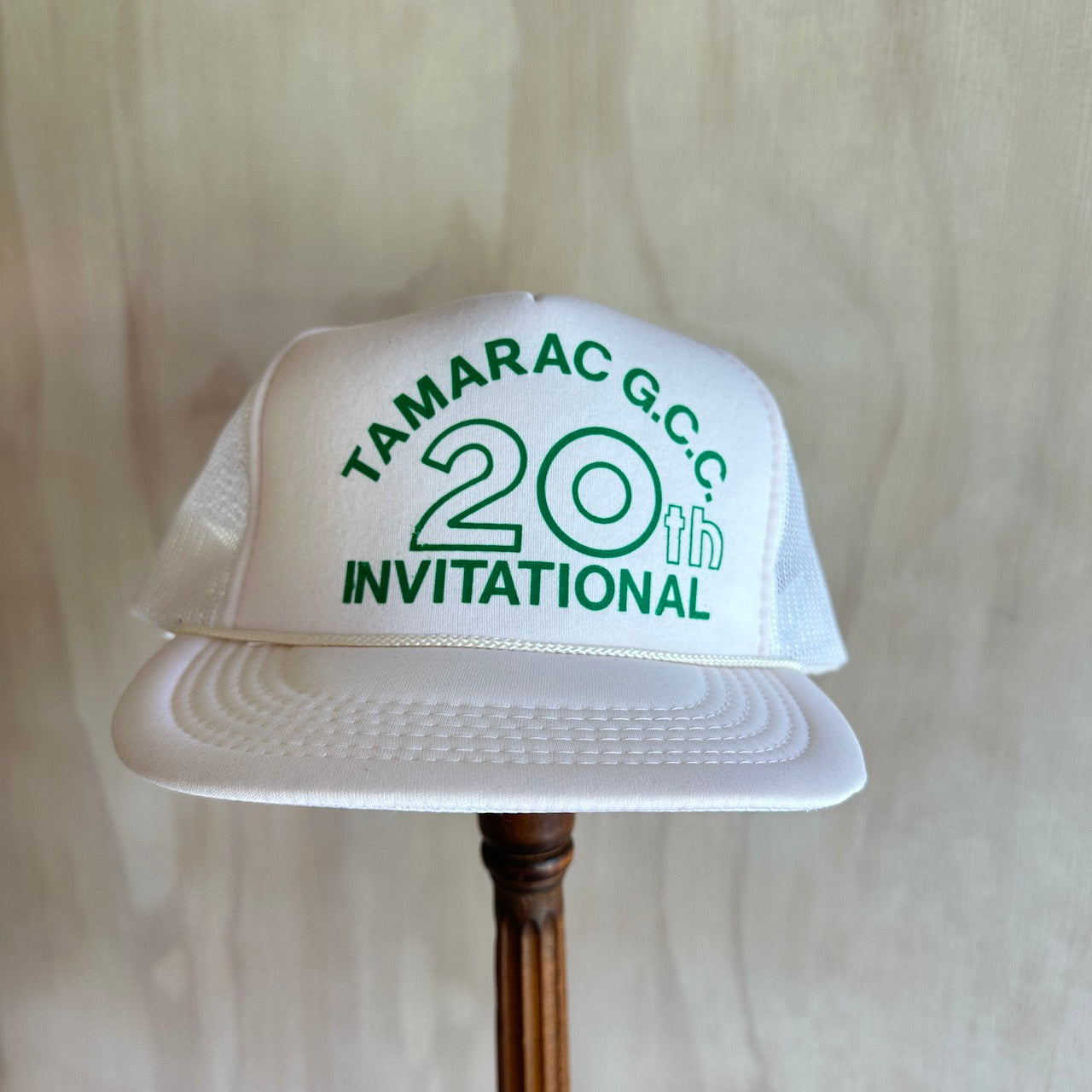 Vintage White Tamarac G.C.C. 20th invitational Mesh Hat