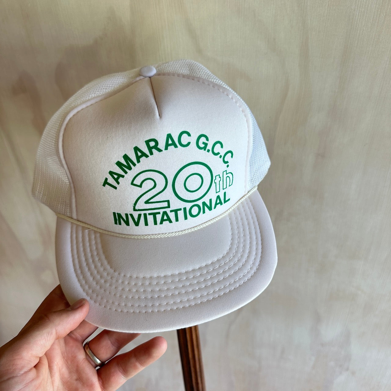 Vintage White Tamarac G.C.C. 20th invitational Mesh Hat