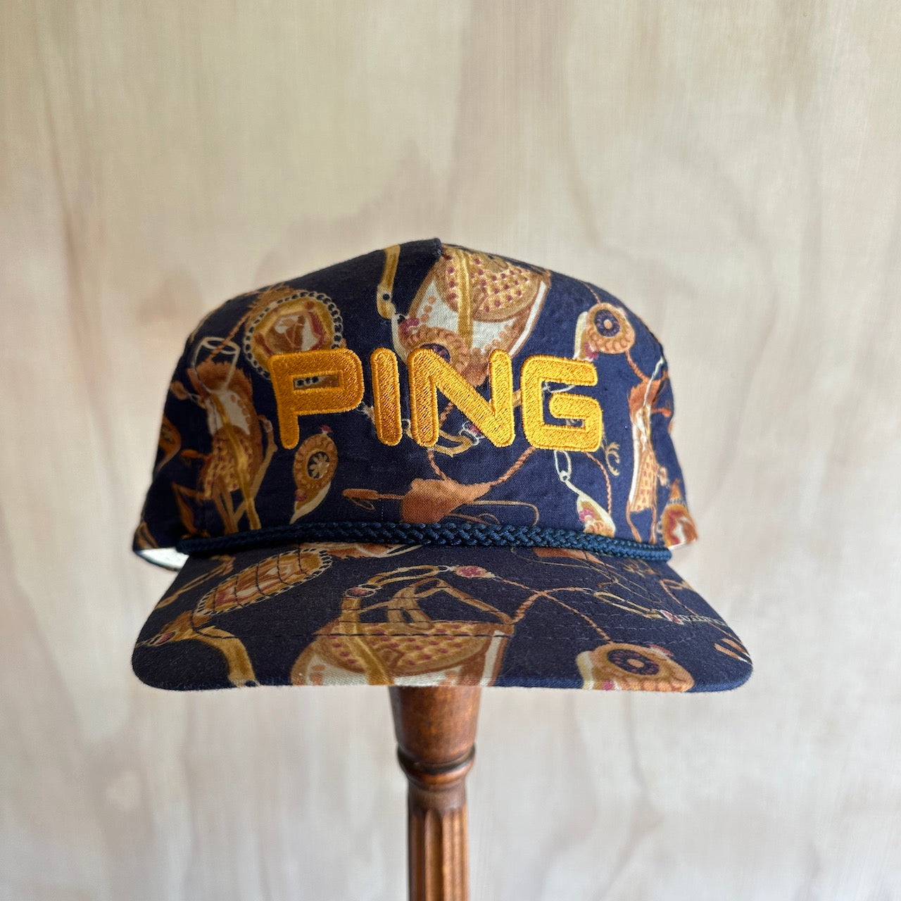 Vintage Abstract PING Leather Strap Golf Hat